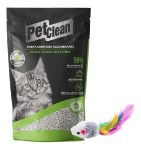 Arena Sanitaria Aglomerante Pet Clean Flores Silvestres 5kg