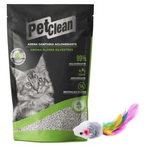 Arena Sanitaria Aglomerante Pet Clean Flores Silvestres 5kg