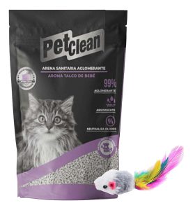 Arena Sanitaria Aglomerante Pet Clean Talco Bebe 5kg