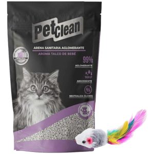 Arena Sanitaria Aglomerante Pet Clean Talco Bebe 5kg
