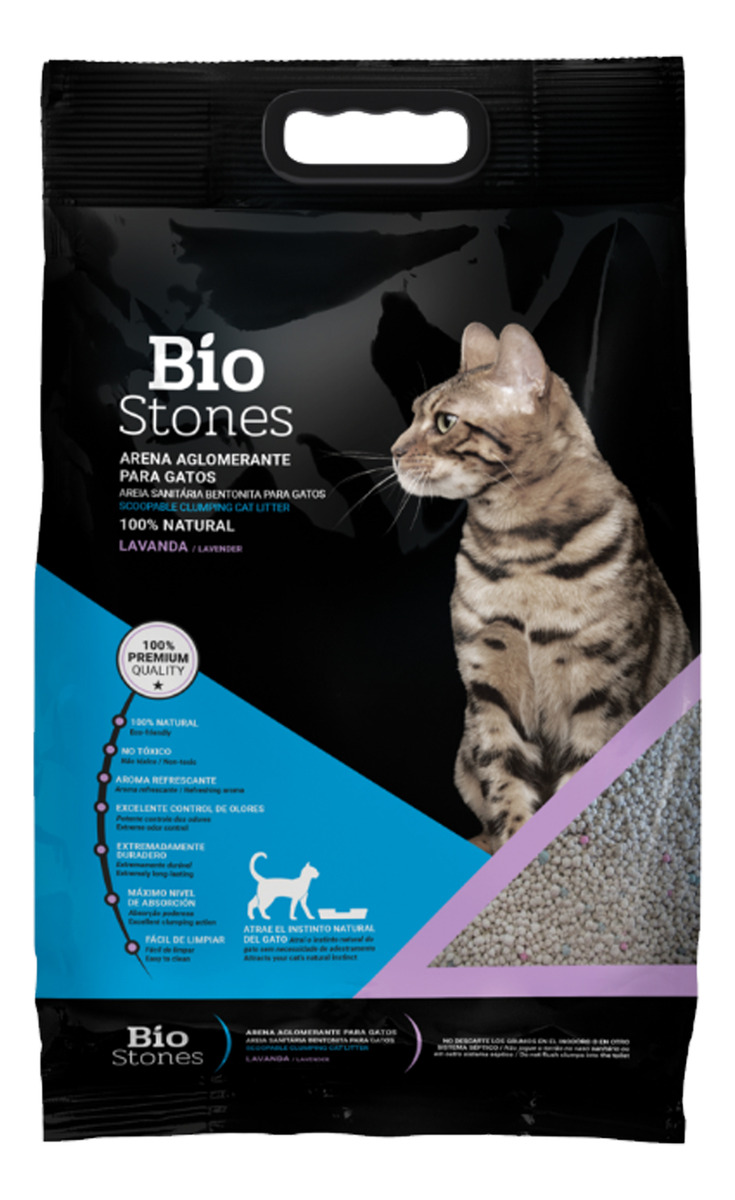 Arena Sanitaria Gatos Bio Stones Varios Aromas 15 Kg