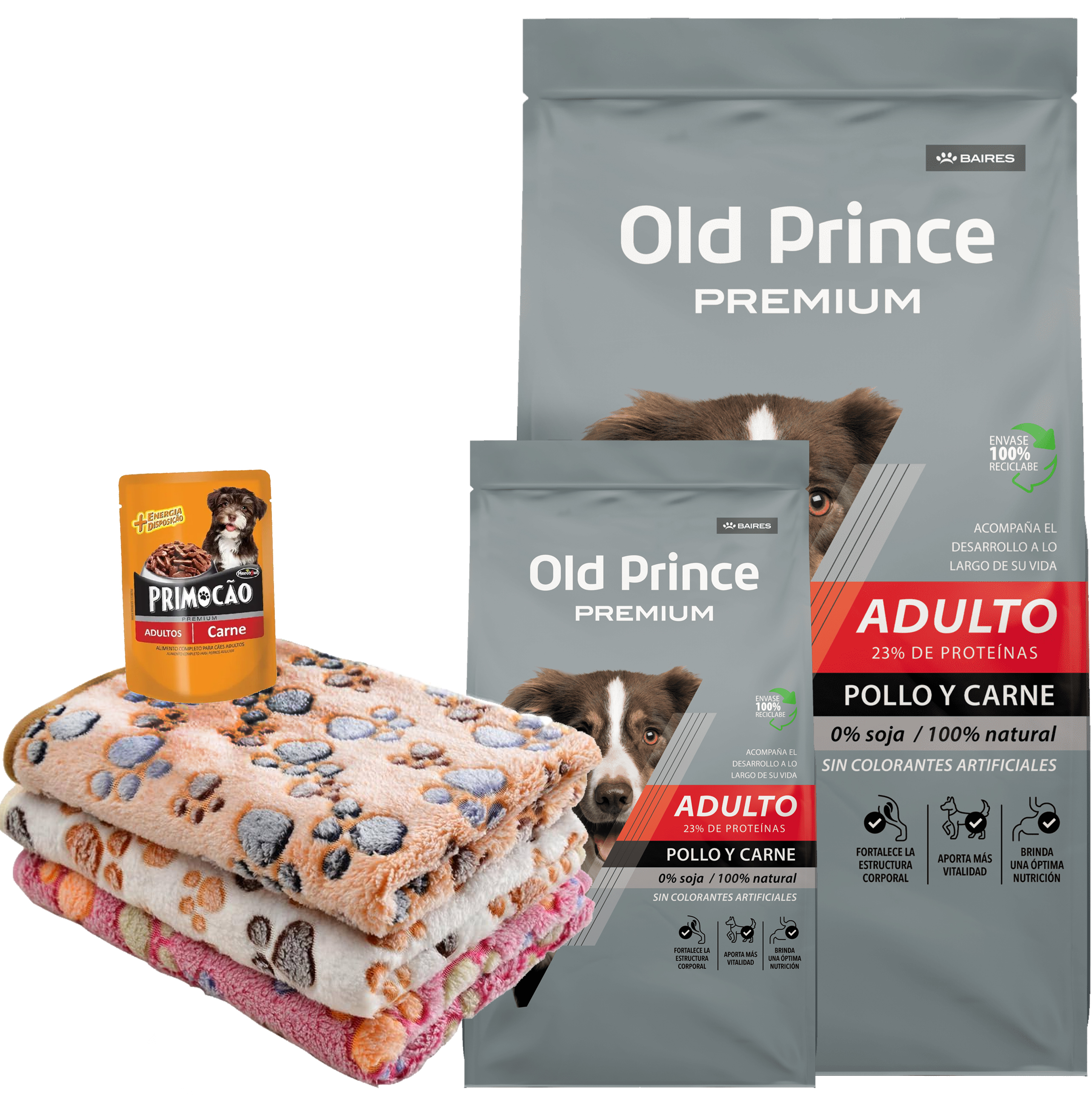 Old Prince Premium Adulto Sabor Pollo Y Carne 26 Kg (23 + 3)