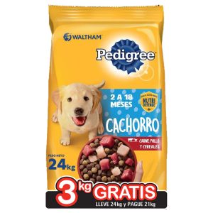 Comida Pedigree Para Perro Cachorro 24 Kg (BOLSA CON DETALLE)