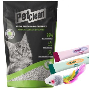 Arena Sanitaria Aglomerante Pet Clean Flores 10kg