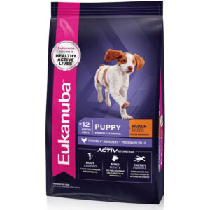 Eukanuba Perro Cachorro Raza Mediana 15 Kg (BOLSA CON DETALLE)