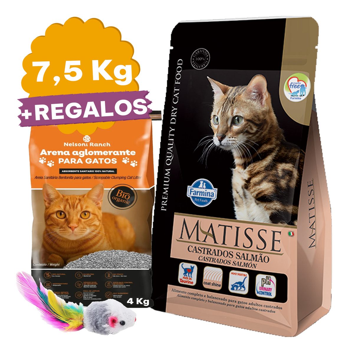 Alimento Matisse Gato Adulto Castrado Salmón 7,5 Kg - Imagen 2