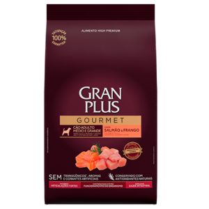 Gran Plus Gourmet Perro Adulto Raza Mediana y Grande/ Salmon y Pollo 13 Kg (BOLSA CON DETALLE)