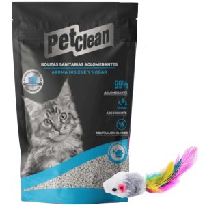 Arena Sanitaria Aglomerante Pet Clean Higiene & Hogar 5 kg