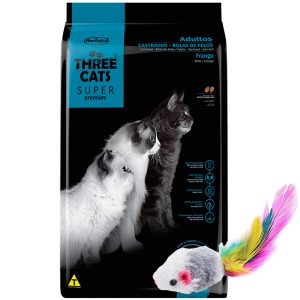 Three Cats Super Premium Gato Adulto Castrado Bola de Pelos 3 kg