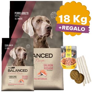 Balanced Natural Recipe Perro Adulto Salmón Rosado 18 Kg (15 + 3)