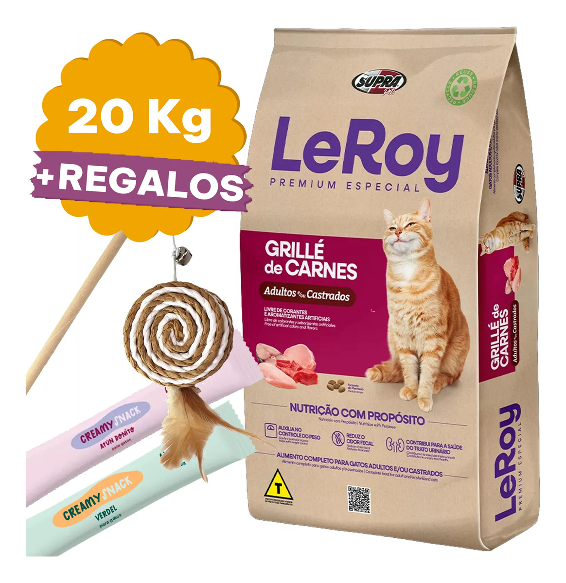 Alimento Le Roy Premium Gato Castrado Grillè De Carnes 20 Kg - Imagen 2
