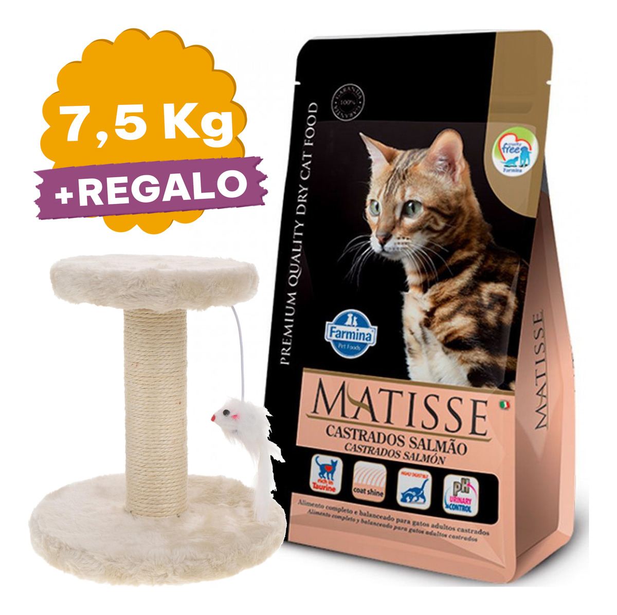Comida Matisse Gato Adulto Castrado Salmón 7,5 Kg - Imagen 2