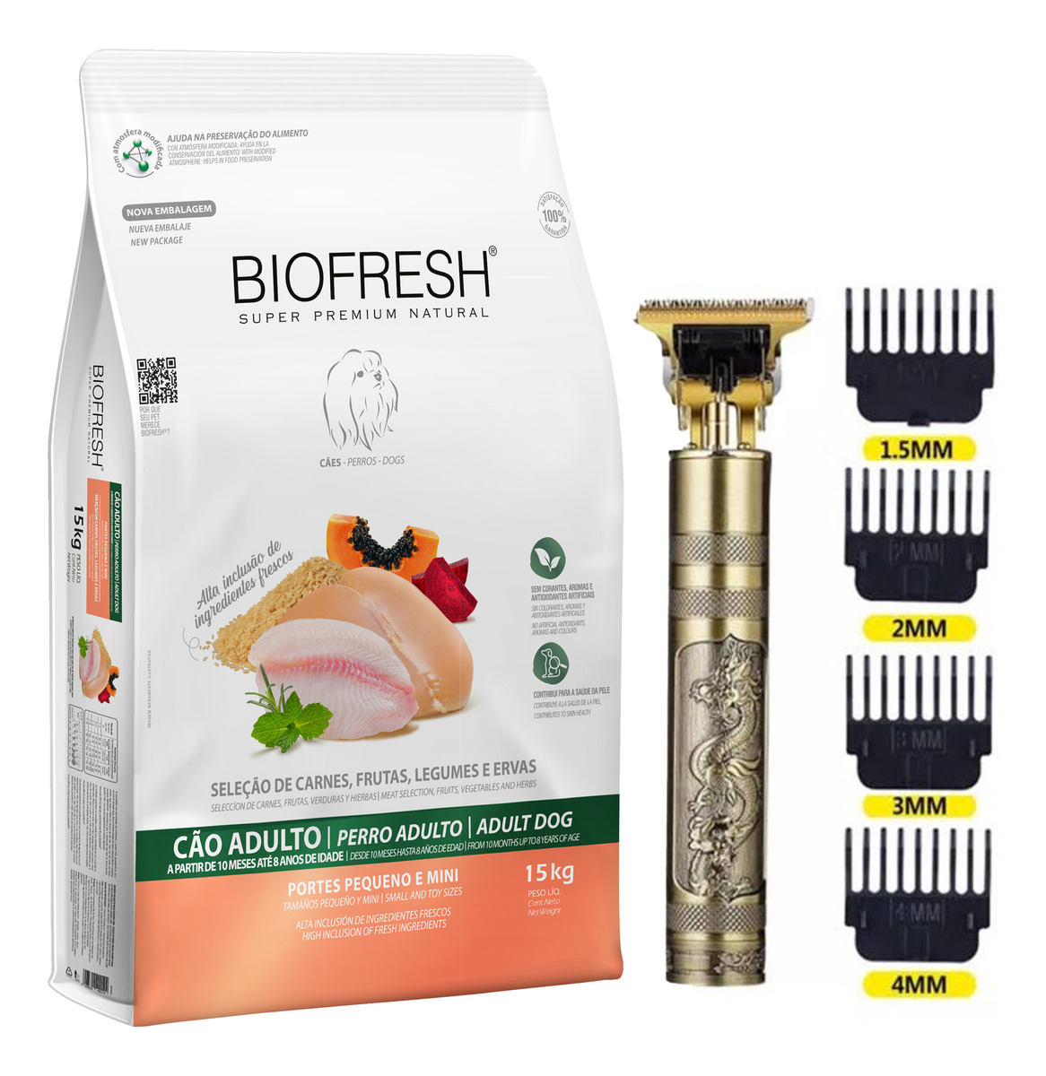 Biofresh Perro Adulto Raza Pequeña 12 Kg + 3 Kg
