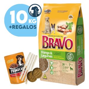 Alimento Bravo Premium Light Frango & Legumes 10 Kg