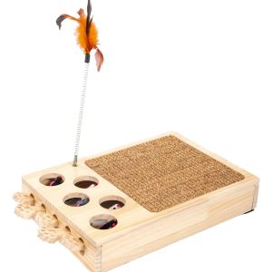 Juguete Rascador Interactivo Para Gatos Atrapa Ratón