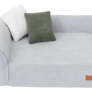 Cama Esquinero Funda Removible Con Almohadones Gris
