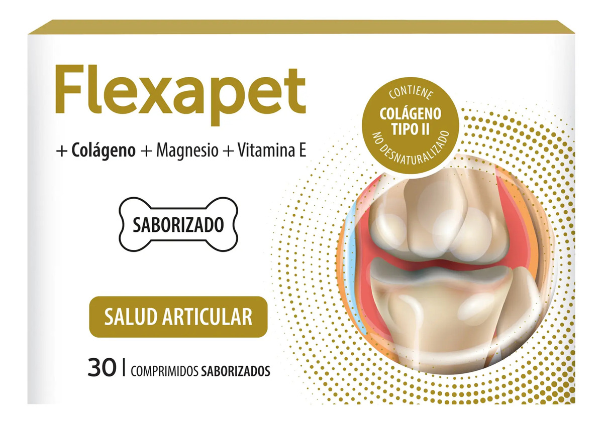 Flexapet Colágeno/magnesio/vitamina E Gatos Perros 30 Comp.