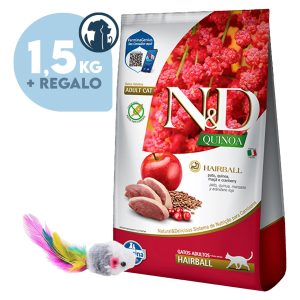 Alimento N&d Quinoa Gato Hairball Pato 1.5 Kg