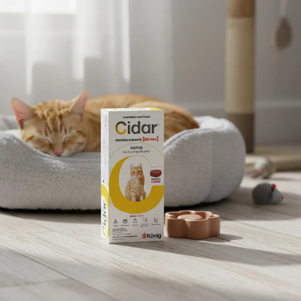 Pastilla Gato Interna Externa Antipulgas Cidar (60 Dias) - Imagen 2