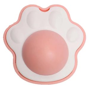Juguete Interactivo Para Gatos Bola Con Hierba Gatera Rosa