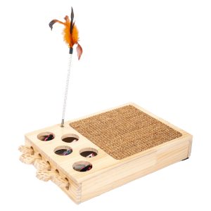 Juguete Rascador Interactivo Para Gatos Atrapa Ratón