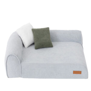 Cama Esquinero Funda Removible Con Almohadones Gris