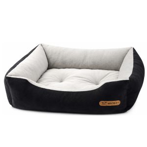 Cama Cuadrada Chica Gris Con Negro
