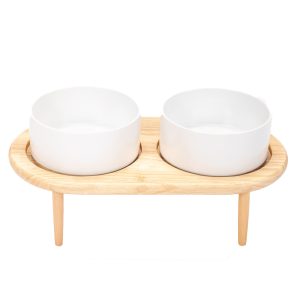 Comedero Elevado Doble Bowl Para Mascota