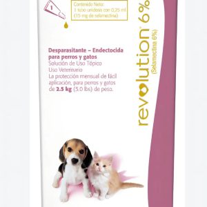 Revolution 6% Zoetis Desparasitante Gatos Perros Hasta 2.5kg