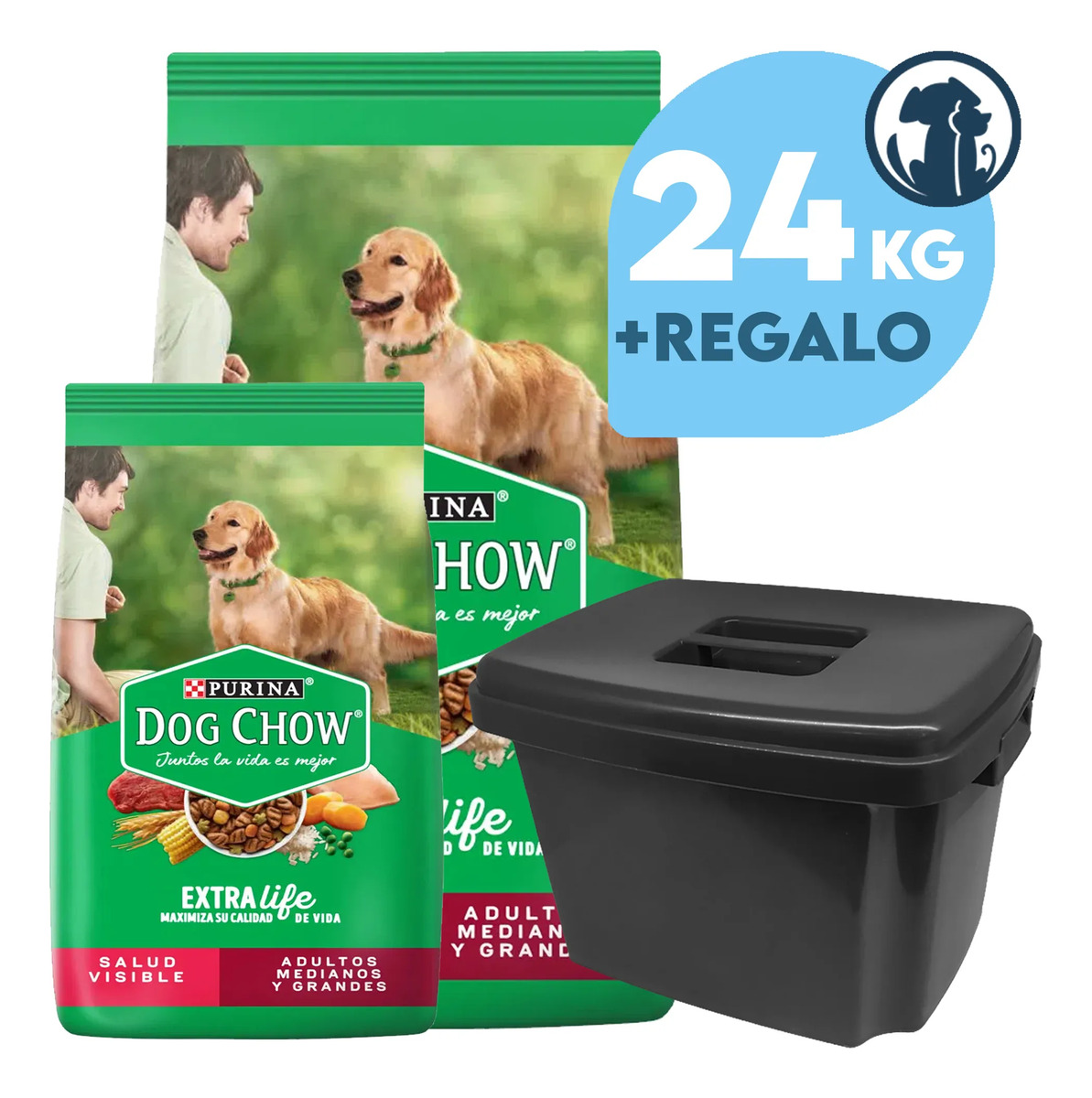 Comida Perro Adulto Dog Chow 24 Kg + Regalo + Envío