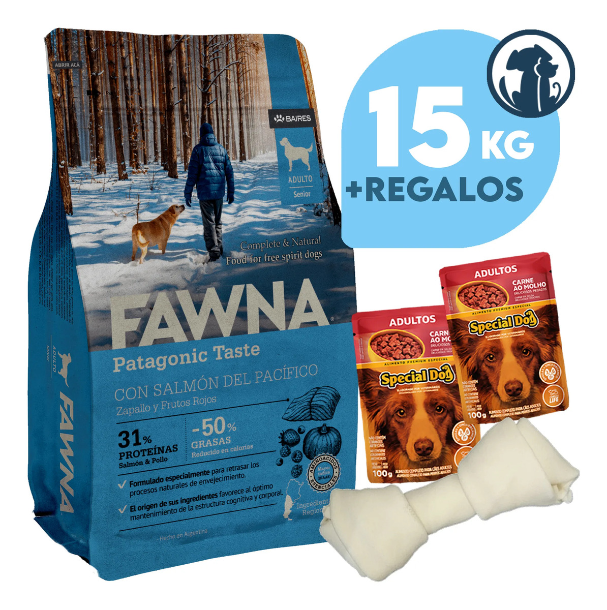 Alimento Fawna Perro Adulto Senior +7 15 Kg