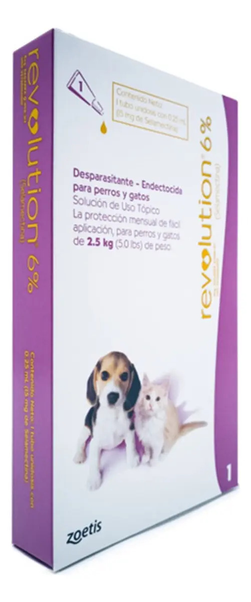 Revolution 6% Zoetis Desparasitante Gatos Perros Hasta 2.5kg - Imagen 2