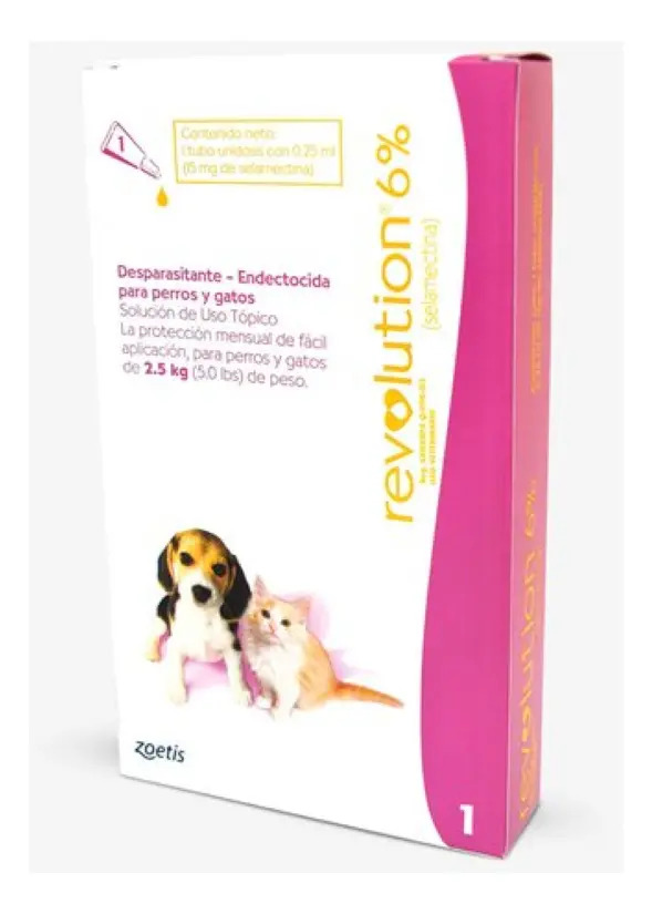 Revolution 6% Zoetis Desparasitante Gatos Perros Hasta 2.5kg - Imagen 3