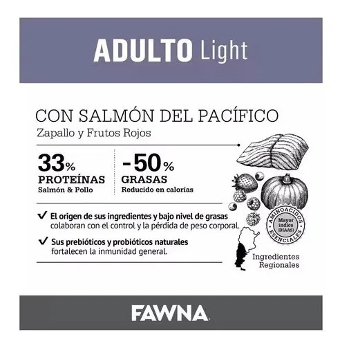 Alimento Fawna Light Para Perro Adulto Con Salmón De 15 Kg - Imagen 3