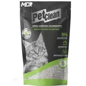 Arena Sanitaria Aglomerante Pet Clean Flores 10kg (BOLSA CON DETALLE)