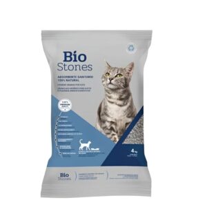 Piedras Sanitaria Para Gato Bio Stones Diatomita 15 Kg (BOLSA CON DETALLE)