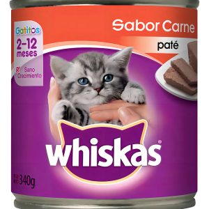 Alimento Whiskas Gato Cachorro Sabor Paté De Carne De 340 G