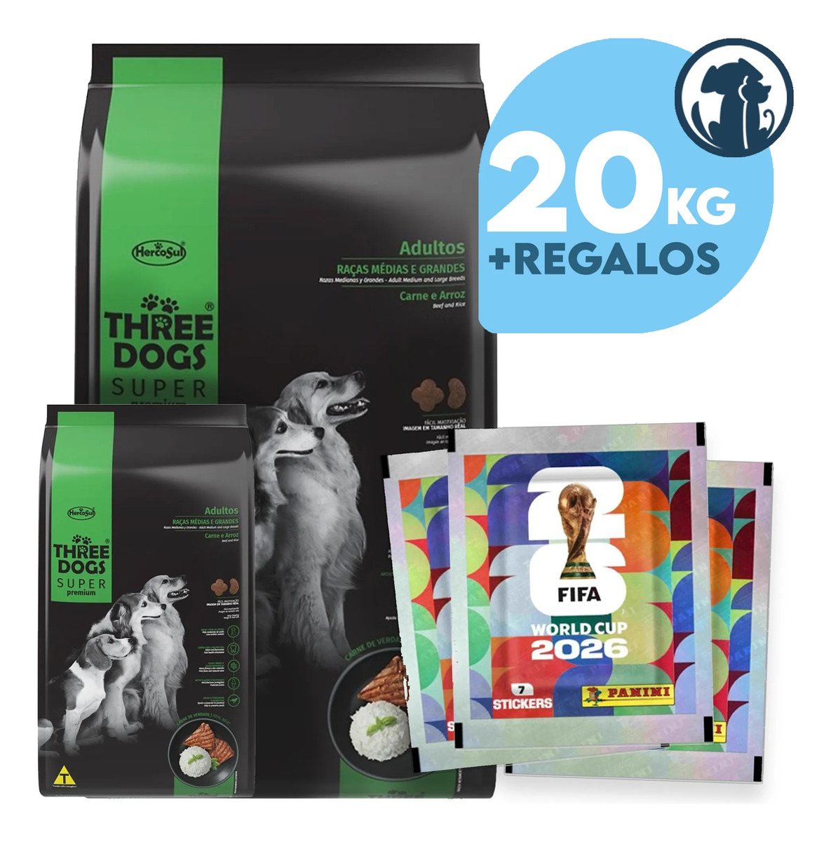 Alimento Super Premium Three Dogs Perro Adulto 17 Kg - Imagen 2
