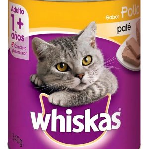 Whiskas Alimento Húmedo Lata Gato Sabor Pollo 340gr X1