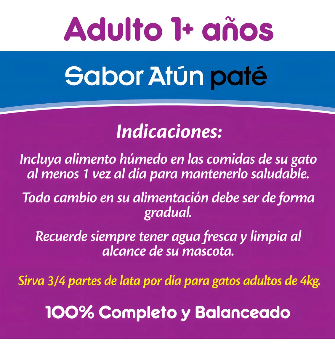 Lata Whiskas Gato Adulto Atun X 340 Grs - Imagen 4