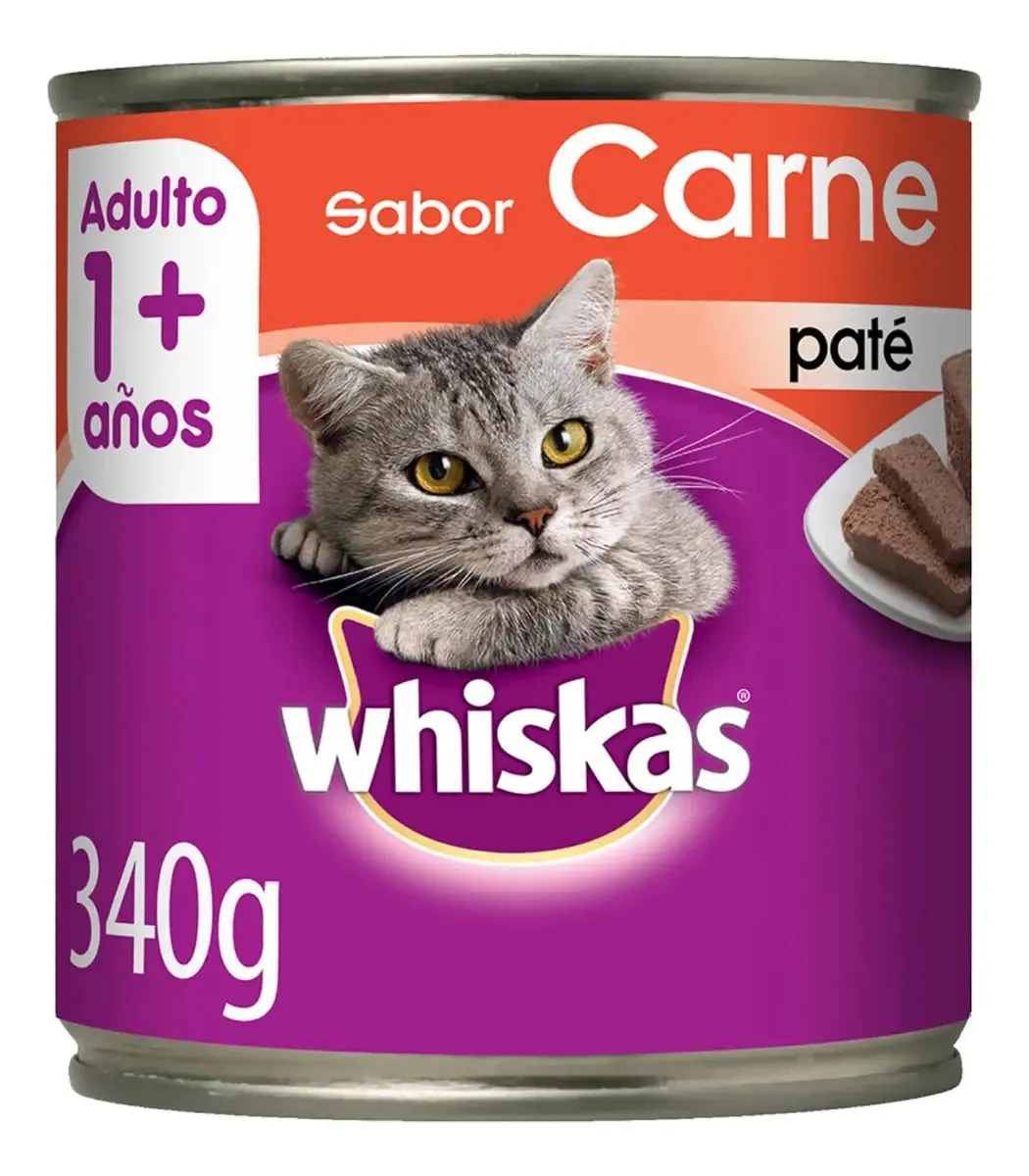 Alimento Whiskas Adulto Paté De Carne De 340 G - Imagen 2