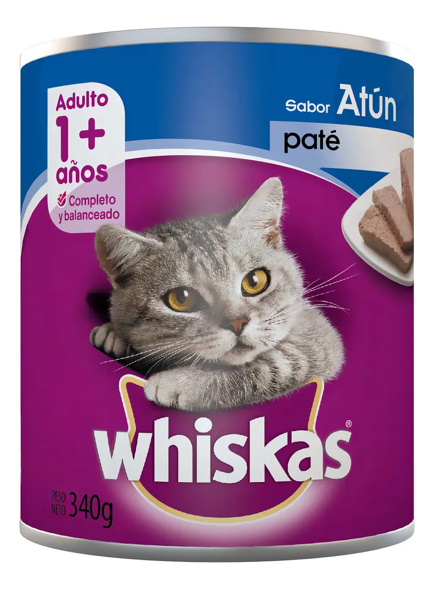 Lata Whiskas Gato Adulto Atun X 340 Grs - Imagen 2
