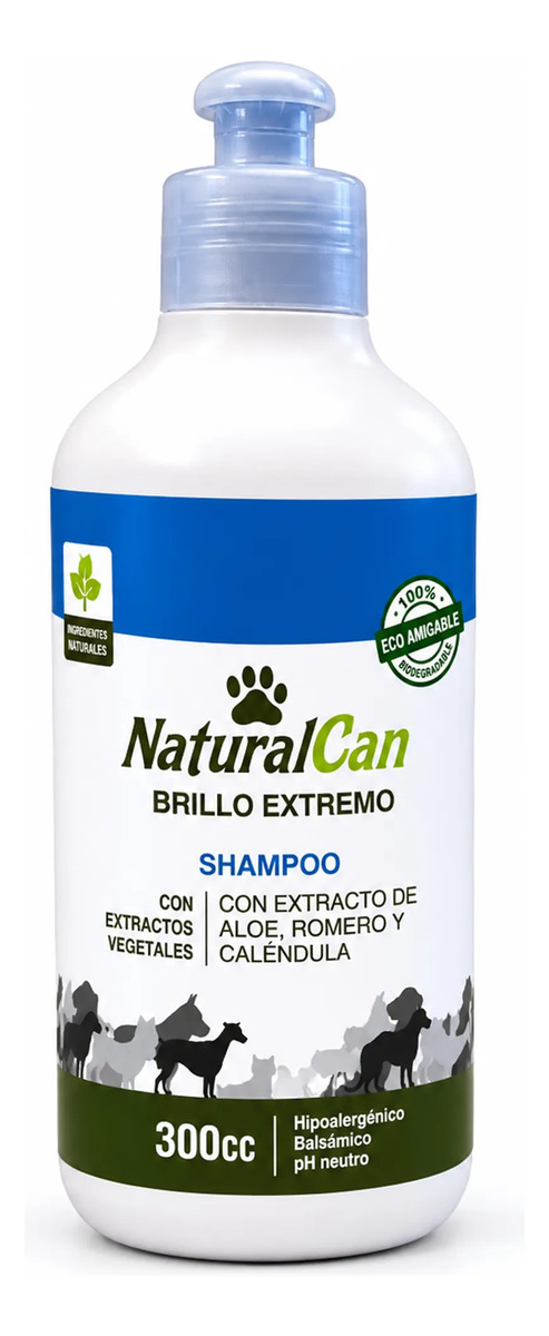 Shampoo Para Perros Natural Can Brillo Profundo 300 Cc