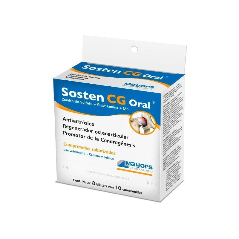 Sosten Cg Condroitín Sulfato Glucosamina 8 Blister X 10 Comp