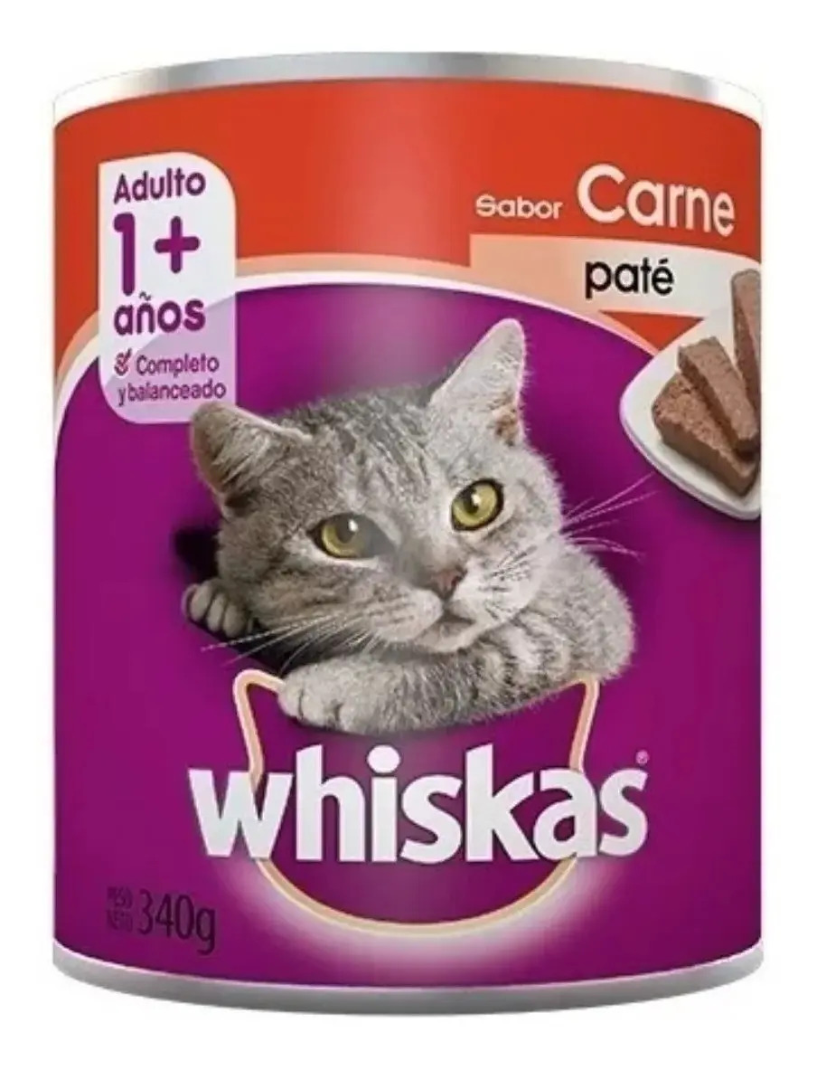Alimento Whiskas Adulto Paté De Carne De 340 G