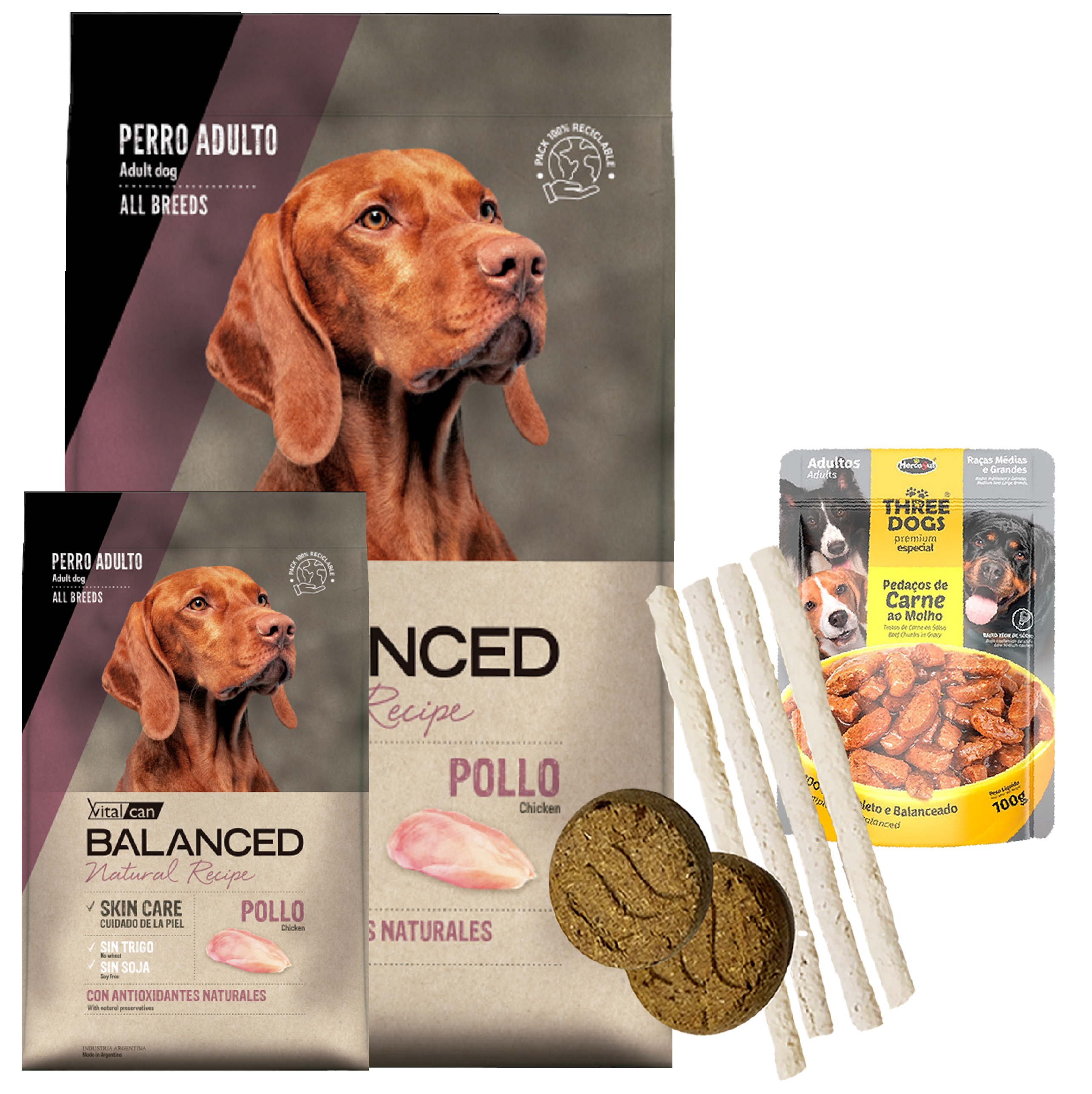 Balanced Natural Recipe Perro Adulto Pollo 18 Kg (15 + 3)
