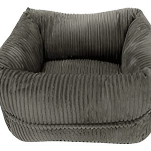 Cama Con Borde Felpa Gris 70x50x20cm - Sativa
