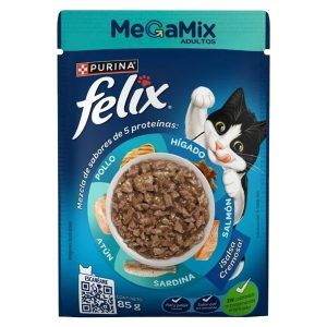 Pouch / Purina Felix Mega Mix Gato Adulto 85 Gr