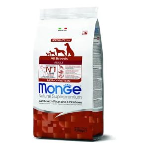 Monge Monoprotein Perro Adulto Sabor Cordero y Arroz 12 Kg (BOLSA CON DETALLE)
