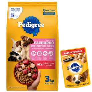 Pedigree Perro Cachorro Raza Pequeña Sano Crecimiento 3 kg